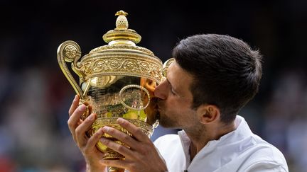 Novak Djokovic le 11 juillet 2021 à Wimbledon. (AELTC/SIMON BRUTY / POOL)