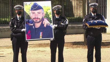 Un hommage national a été rendu au policier Éric Masson. (CAPTURE ECRAN FRANCE 3)