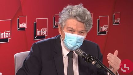 Le Commissaire européen au Marché intérieur, Thierry Breton, sur France Inter le 9 novembre 2020. (FRANCEINTER / RADIOFRANCE)