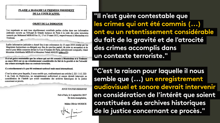 Maître Olivier Morice a adressé un courrier à la présidente de la Cour d'appel pour demander l'enregistrement du procès.&nbsp; (FRANCEINFO)