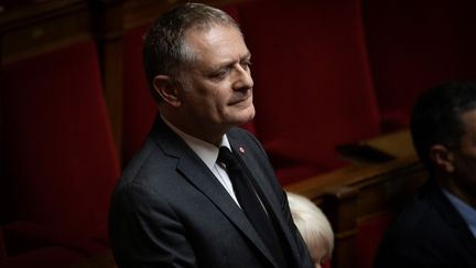 Le député LR Philippe Juvin, le 19 mars 2024, à l'Assemblée nationale. (MATHILDE KACZKOWSKI / HANS LUCAS / AFP)