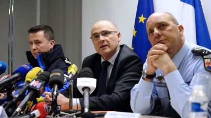 Le procureur de la R&eacute;publique de Marseille, Brice Robin, tenait sa premi&egrave;re conf&eacute;rence de presse &agrave; Marignane,&nbsp;apr&egrave;s le crash de l'Airbus dans les Alpes, le 26 mars 2015. (FRANCK PENNANT / AFP)