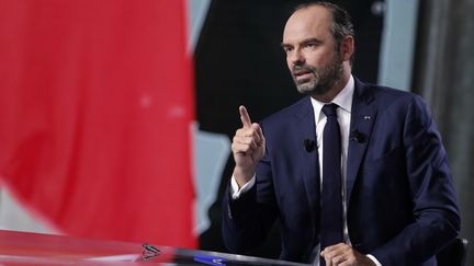 Le Premier ministre, Edouard Philippe, lors de l'émission politique de France 2, le 27 septembre 2018. (GEOFFROY VAN DER HASSELT / AFP)