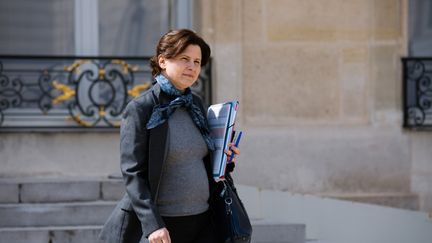 La ministre des Sports&nbsp;Roxana Maracineanu à Paris, le 17 avril 2019. (MARIE MAGNIN / HANS LUCAS / AFP)