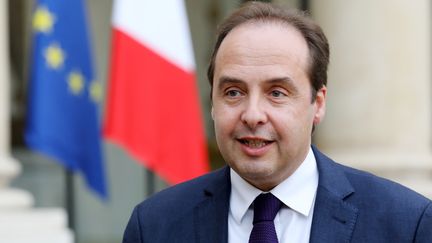 Jean-Christophe Lagarde, le président de l'UDI, reçu à l'Élysée le 20 novembre 2017.&nbsp; (LUDOVIC MARIN / AFP)