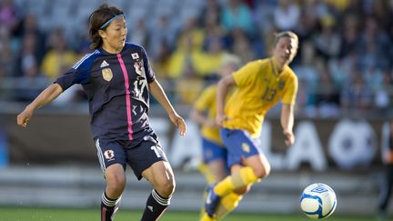 Yuki Nagasato, ici avec l'équipe du Japon en 2012, va être prétée par son club américain de football féminin à une équipe masculine au Japon. (BJORN LARSSON ROSVALL / SCANPIX-SWEDEN)