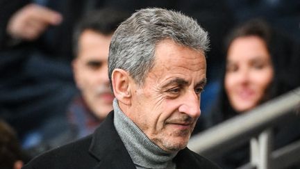 L'ex-président de la République Nicolas Sarkozy, à Paris, le 25 février 2024. (MATTHIEU MIRVILLE / MATTHIEU MIRVILLE / AFP)