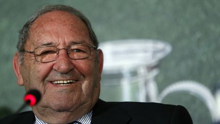 L'ancien joueur du Real Madrid Francisco "Paco" Gento à Madrid, le 9 mai 2016. (JAVIER LIZON / EFE / MAXPPP)