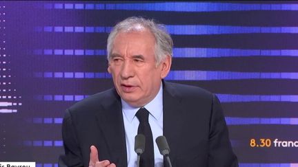 François Bayrou, président du MoDem, invité sur franceinfo, le 8 février 2024. (FRANCEINFO / RADIOFRANCE)