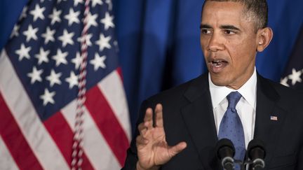 Le pr&eacute;sident am&eacute;ricain, Barack Obama, le 27 f&eacute;vrier 2013, &agrave; Washington DC (Etats-Unis). (BRENDAN SMIALOWSKI / AFP)