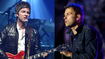 Noel Gallagher et Damon Albarn.
 (NOTIMEX/FOTO/ESPECIAL/COR/ACE/AFP et Andrew Cowie / AFP)