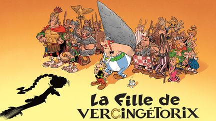 "La fille de Vercingétorix", extrait de la couverture provisoire
 (Editions Albert René - 2019)