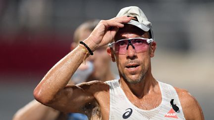 Yohann Diniz lors des championnats du monde 2019 à Doha (Qatar), le 28 septembre 2019. (PHILIPPE MILLEREAU / KMSP via AFP)