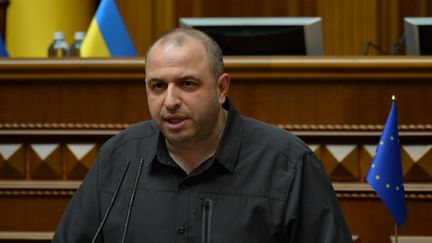 Roustem Oumerov le nouveau ministre de la Défense ukrainien au Parlement, à Kiev, le 5 septembre 2023 (ANDRII NESTERENKO / AFP)