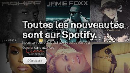 Capture d'écran du site web de Spotify (DR)