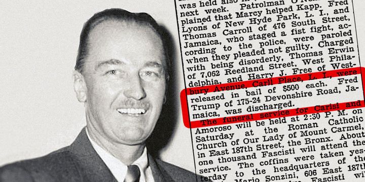 En 1927, Fred Trump est arrêté lors d'une manifestation du Klu Klux Klan à New-York (Boing Boing)