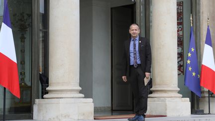 Le secretaire général du syndicat Force Ouvrière, Pascal Pavageau, a été reçu à l'Élysée le 17 juillet, lors d'une rencontre entre les principaux leaders syndicaux et Emmanuel Macron.&nbsp; (JACQUES DEMARTHON / AFP)