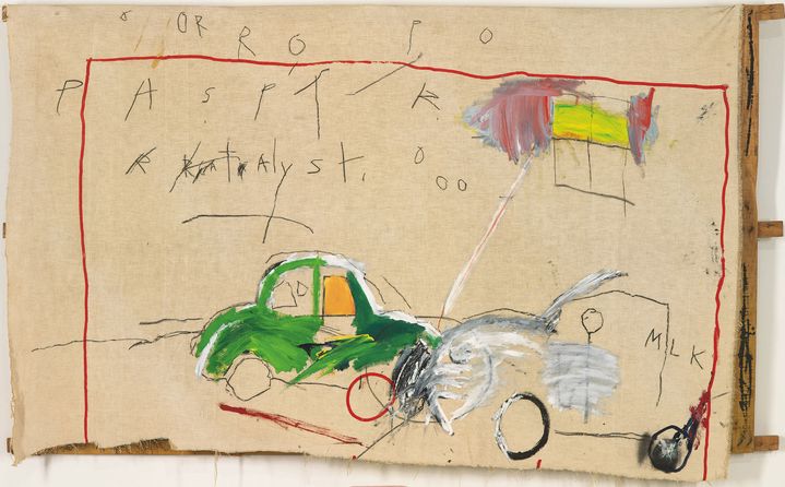 Jean-Michel Basquiat, "Sans titre (Car Crash)", 1980, collection privée (© Estate of Jean-Michel Basquiat. Licensed by Artestar, New York / photo Simon Schwyzer)