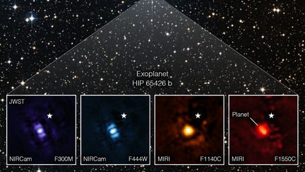 Une image de l'exoplanète HIP 65426 b diffusée par la Nasa le 1er septembre 2022. (NASA / ESA / AFP)