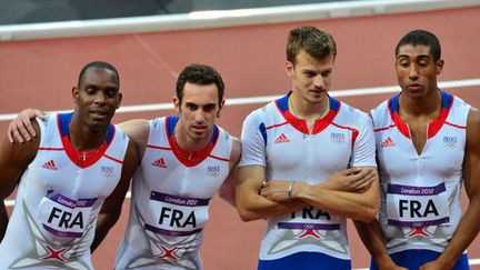 Le relais Français du 4x100m après sa course