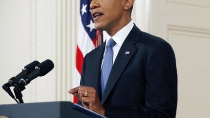 Dans une allocution télévisée depuis la Maison Blanche B.Obama annonce un retrait de troupes américaines d¿Afghanistan (AFP PHOTO / POOL / Pablo Martinez Monsivais)