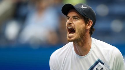 Andy Murray, lors d'un match contre Stefanos Tsitsipas au premier tour de l'US open, le 30 août 2021. (ELSA / GETTY IMAGES NORTH AMERICA)