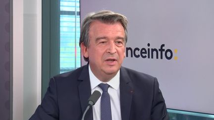 Olivier Salleron. président de la fédération française du bâtiment , est l'invité éco de franceinfo le 13 septembre 2022. (FRANCEINFO / RADIOFRANCE)