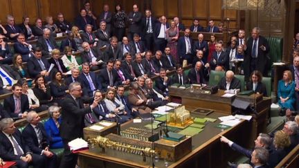 Les députés britanniques en plein vote dans la Chambre des communes à Londres, le 16 janvier 2019. (HO / AFP)