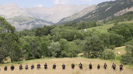 Battue dans les Alpes de Haute-Provence le 11 juillet 2023 pour retrouver Emile, un petit garçon disparu du hameau du Haut Vernet (CAMOIN ERIC / MAXPPP)