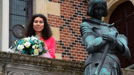 Mathilde Edey Gamassou, 17 ans, incarnera la Jeanne d'Arc d'Orléans le 8 mai 2018.  (MAXPPP)