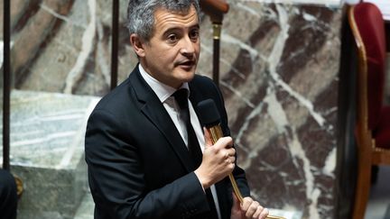 The Minister of the Interior, Gérald Darmanin, on October 24, 2023, at the National Assembly, in Paris.  (ALEXIS SCIARD / MAXPPP)