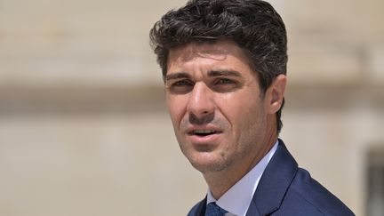 Aurélien Pradié, député non-inscrit du Lot, le 10 juillet 2024. (BERTRAND GUAY / AFP)