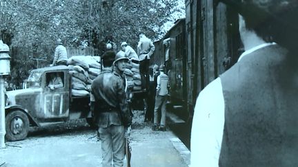 L'attaque du train de la Banque de France à Neuvic, le 26 juin 1944. (CAPTURE D'ÉCRAN FRANCE 3 / DR)