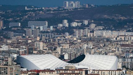 Vue du stade Vélodrome, à Marseille, en octobre 2017. (BORIS HORVAT / AFP)