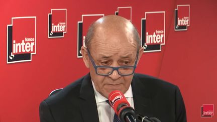 Le&nbsp;ministre des Affaires étrangères Jean-Yves Le Drian, le 4 février 2019. (RADIO FRANCE / FRANCE INTER)