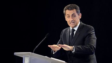 Nicolas Sarkozy présente ses voeux à l'Education nationale le 24 janvier 2012 à Marseille (AFP / ERIC FEFERBERG)