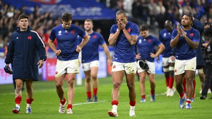 Le XV de France s'est incliné en quarts de finale du mondial contre l'Afrique du Sud, 29 à 28, le 15 octobre 2023. (HERVIO JEAN-MARIE / KMSP)