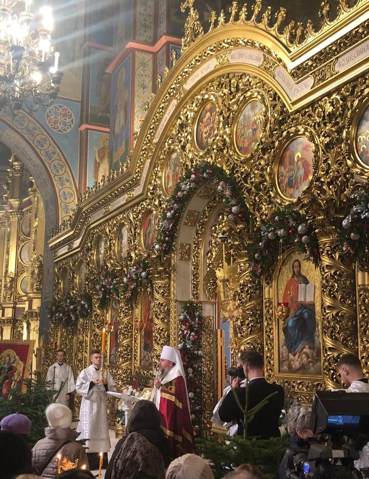 Christmas celebration last December 25 at Saint Michael's Cathedral in kyiv, and not January 7.  For the first time in their history, Ukrainians celebrated Christmas 2023 in synchrony with the Western world.  A sign of defiance towards Moscow.  (Photo Carlos De Cordoba)