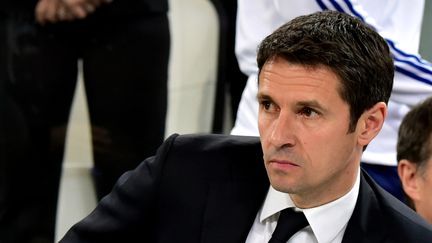 R&eacute;mi Garde, avant le quart de finale de la Ligue Europa entre l'OL et la Juventus Turin, le 10 avril &agrave; Turin (Italie). (GIUSEPPE CACACE / AFP)