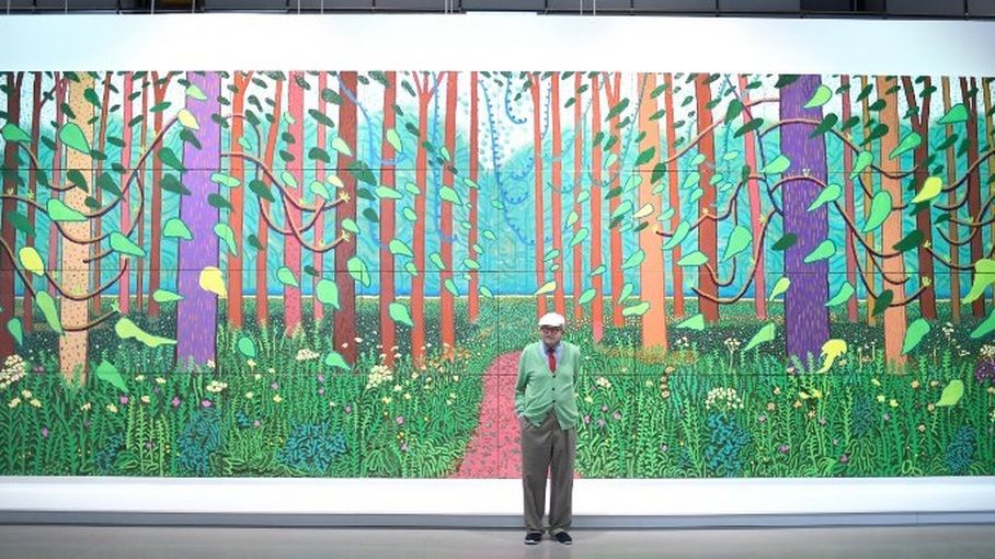 David Hockney offre une œuvre monumentale au Centre