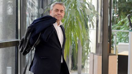 Le président de la région Hauts-de-France Xavier Bertrand, lors d'une réunion concernant Ascoval, le 31 octobre 2018. (ERIC PIERMONT / AFP)