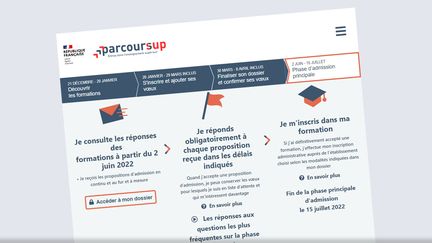 Le site Parcoursup. (CAPTURE D'ÉCRAN)