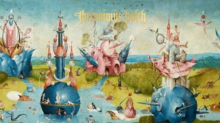 "Hieronymus Bosch. L'Œuvre complet" : couverture de l'ouvrage édité par Taschen (détail, extrait du "Jardin des délices", vers 1503)
 (Madrid, Museo Nacional del Prado)