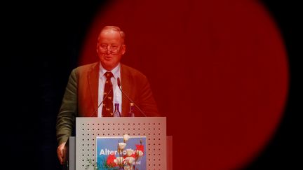 Alexander Gauland, leader de l'AfD, en campagne en septembre 2017. (KAI PFAFFENBACH / REUTERS)