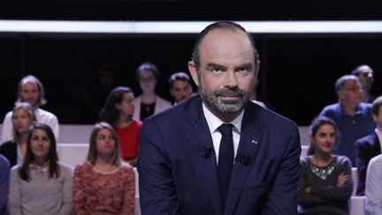 Edouard Philippe, le 27 septembre 2018, sur le plateau de "L'Emission politique" de&nbsp;France 2.&nbsp; (GEOFFROY VAN DER HASSELT / AFP)