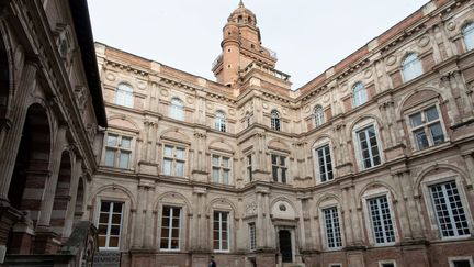 La cour de la Fondation Bemberg à Toulouse, le 30 janvier 2024. (MATTHIEU RONDEL / AFP)