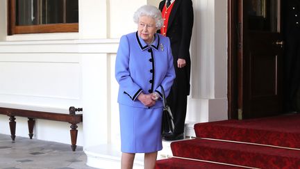 La reine britannique Elizabeth II, au&nbsp;palais de&nbsp;Buckingham, à Londres, le 24 octobre 2018. (CHRISTOPHER FURLONG / AFP)