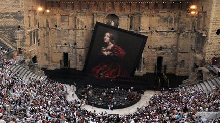 Les Chorégies d'Orange (La Tosca, mise en scene Nadine Duffaut 2010)
 (DELALANDE RAYMOND/SIPA)