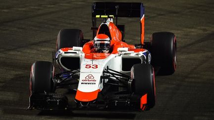 Alexander Rossi, au volant de la Manor Marussia au GP de Singapour (PHILIPPE LOPEZ / AFP)