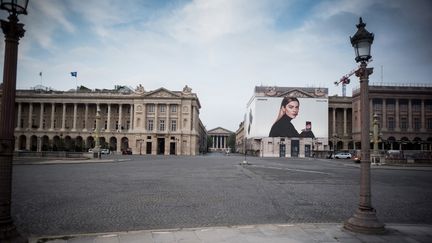 La place de la Concorde à Paris vide le 19 avril 2020. (ARTHUR NICHOLAS ORCHARD / HANS LUCAS / AFP)